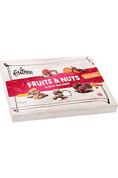 Fruit & Nuts - ovocie a orechy horkej v čokoláde čerstvo vyrobené a balené priamo z baliarne Frutree